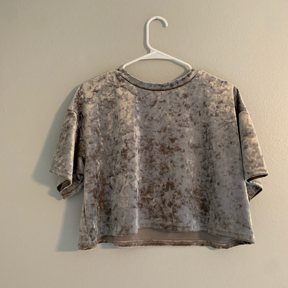 Urban Outfitters- silver crop top